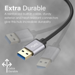 Hub USB Type-C PROMATE EzHub-7, USB 3.0, gri Hub USB Type-C PROMATE EzHub-7, USB 3.0, gri