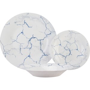 Set de masa MYRIA MC4010, 18 piese, sticla opal, alb Set de masa MYRIA MC4010, 18 piese, sticla opal, alb