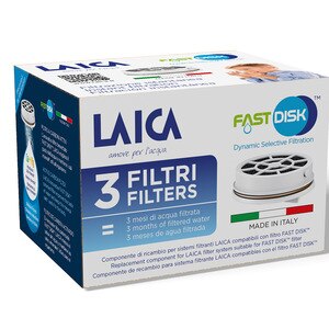 Set filtre LAICA Fast Disk, 3 buc, alb-negru Set filtre LAICA Fast Disk, 3 buc, alb-negru