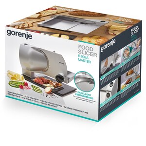 Feliator GORENJE R902A, 100W, grosime feliere 0-15 mm, argintiu-negru Feliator GORENJE R902A, 100W, grosime feliere 0-15 mm, argintiu-negru