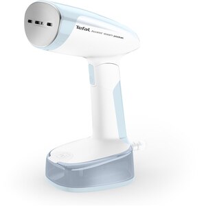 Aparat de calcat vertical TEFAL Access Steam Pocket DT3041E1, 1300W, talpa ceramica, alb-bleu Aparat de calcat vertical TEFAL Access Steam Pocket DT3041E1, 1300W, talpa ceramica, alb-bleu