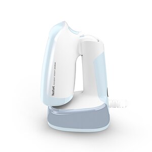 Aparat de calcat vertical TEFAL Access Steam Pocket DT3041E1, 1300W, talpa ceramica, alb-bleu Aparat de calcat vertical TEFAL Access Steam Pocket DT3041E1, 1300W, talpa ceramica, alb-bleu
