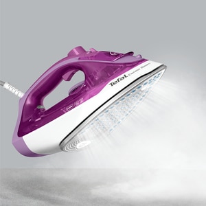 Fier de calcat TEFAL Express Steam FV2836, 2400W, 165g/min, 270ml, talpa ceramica, mov-alb Fier de calcat TEFAL Express Steam FV2836, 2400W, 165g/min, 270ml, talpa ceramica, mov-alb