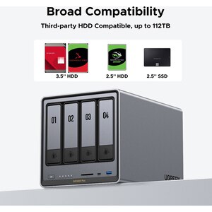Network Attached Storage UGREEN DXP4800 Plus, 4.4GHz, 8GB, 4-Bays, negru Network Attached Storage UGREEN DXP4800 Plus, 4.4GHz, 8GB, 4-Bays, negru