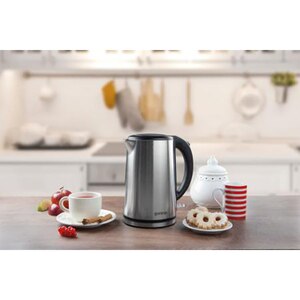 Fierbator apa GORENJE K15DWS, 1.5l, 2200W, argintiu-negru Fierbator apa GORENJE K15DWS, 1.5l, 2200W, argintiu-negru
