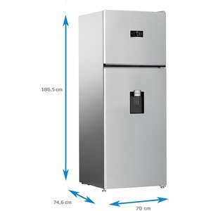 Frigider cu doua usi BEKO B5RDNE504LDM, No Frost, 477 l, H 186 cm, Clasa E, Dozator apa, gri Frigider cu doua usi BEKO B5RDNE504LDM, No Frost, 477 l, H 186 cm, Clasa E, Dozator apa, gri