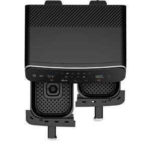 Friteuza cu aer cald dubla BEKO ExpertFry FRL5388B, 2kg, 8.5l, 2400W, negru-argintiu Friteuza cu aer cald dubla BEKO ExpertFry FRL5388B, 2kg, 8.5l, 2400W, negru-argintiu