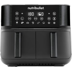 Friteuza cu aer cald NUTRIBULLET Twin Drawer NBA081B, 2x4l, 2850W, negru Friteuza cu aer cald NUTRIBULLET Twin Drawer NBA081B, 2x4l, 2850W, negru
