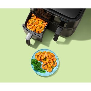 Friteuza cu aer cald NUTRIBULLET Twin Drawer NBA081B, 2x4l, 2850W, negru Friteuza cu aer cald NUTRIBULLET Twin Drawer NBA081B, 2x4l, 2850W, negru
