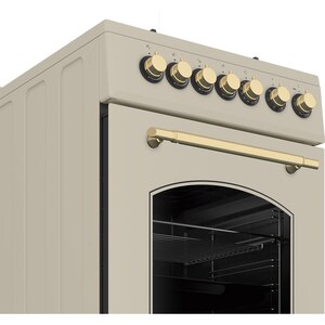Aragaz BEKO FSE52135DCRSN, 4 arzatoare, Gaz + Electric, L 50 cm, Grill, crem Aragaz BEKO FSE52135DCRSN, 4 arzatoare, Gaz + Electric, L 50 cm, Grill, crem