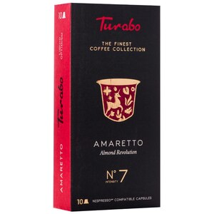 Capsule cafea TURABO Amaretto, compatibile Nespresso, 10 capsule, 50 g Capsule cafea TURABO Amaretto, compatibile Nespresso, 10 capsule, 50 g