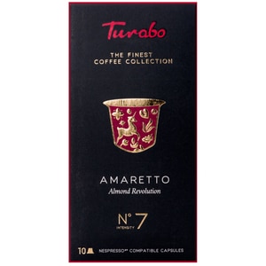 Capsule cafea TURABO Amaretto, compatibile Nespresso, 10 capsule, 50 g Capsule cafea TURABO Amaretto, compatibile Nespresso, 10 capsule, 50 g
