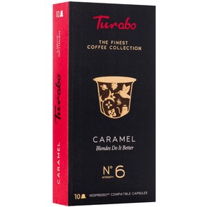 Capsule cafea TURABO Caramel, compatibile Nespresso, 10 capsule, 50 g Capsule cafea TURABO Caramel, compatibile Nespresso, 10 capsule, 50 g