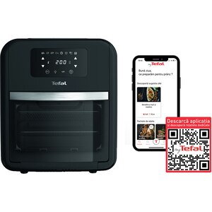 Friteuza cu aer cald multifunctionala TEFAL Easy Fry FW501815, 1.7kg, 11l, 2000W, negru-argintiu Friteuza cu aer cald multifunctionala TEFAL Easy Fry FW501815, 1.7kg, 11l, 2000W, negru-argintiu