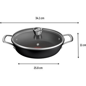 Cratita cu capac TEFAL Excellence+ G3308802, 2.2l,24 cm, aluminiu, negru Cratita cu capac TEFAL Excellence+ G3308802, 2.2l,24 cm, aluminiu, negru