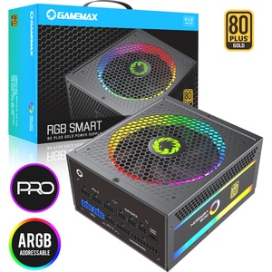 Sursa PC GAMEMAX RGB 1050 PRO, 1050W, 140mm, 80 Plus Gold, Full Modular Sursa PC GAMEMAX RGB 1050 PRO, 1050W, 140mm, 80 Plus Gold, Full Modular