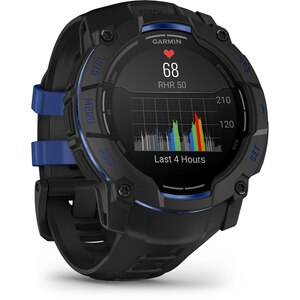 Smartwatch GARMIN Instinct 3, 50mm, GPS, Android/iOS, silicon, Black/Bolt Blue Smartwatch GARMIN Instinct 3, 50mm, GPS, Android/iOS, silicon, Black/Bolt Blue