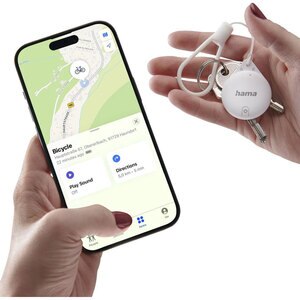 Key finder HAMA 185815, Bluetooth, compatibil Apple, alb Key finder HAMA 185815, Bluetooth, compatibil Apple, alb
