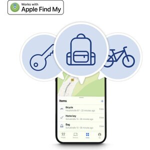 Key finder HAMA 185815, Bluetooth, compatibil Apple, alb Key finder HAMA 185815, Bluetooth, compatibil Apple, alb