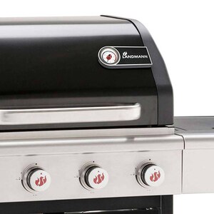 Gratar pe gaz LANDMANN Triton 12962, 65 x 44 cm, 4 + 1 arzatoare, 4 role, argintiu Gratar pe gaz LANDMANN Triton 12962, 65 x 44 cm, 4 + 1 arzatoare, 4 role, argintiu