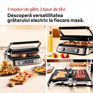Gratar electric BRAUN MultiGrill 9 Pro CG9140, 2200W, argintiu-negru Gratar electric BRAUN MultiGrill 9 Pro CG9140, 2200W, argintiu-negru