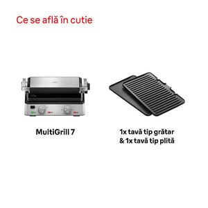Gratar electric BRAUN MultiGrill CG7020, 2000W, argintiu-negru Gratar electric BRAUN MultiGrill CG7020, 2000W, argintiu-negru