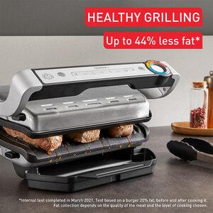 Gratar electric TEFAL OptiGrill+ GC718D10, 2000W, 6 programe automate, argintiu-negru Gratar electric TEFAL OptiGrill+ GC718D10, 2000W, 6 programe automate, argintiu-negru