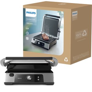Gratar electric PHILIPS Seria 5000 HD630190, 2200W, argintiu-negru Gratar electric PHILIPS Seria 5000 HD630190, 2200W, argintiu-negru
