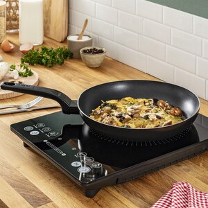 Plita cu inductie TEFAL EveryDay Slim IH210801, 1 arzator, 2100W, negru Plita cu inductie TEFAL EveryDay Slim IH210801, 1 arzator, 2100W, negru