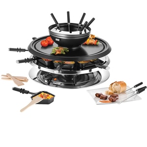 Plita electrica UNOLD Raclette multi 4in1 U48726, 1300W, negru-argintiu Plita electrica UNOLD Raclette multi 4in1 U48726, 1300W, negru-argintiu