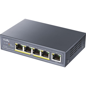 Switch CUDY GS1005P, 5 porturi, Gigabit PoE, gri Switch CUDY GS1005P, 5 porturi, Gigabit PoE, gri