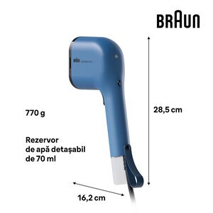 Aparat de calcat vertical BRAUN QuickStyle 3 Pro GS3024BL, 1100W, 22g/min, 120ml, albastru Aparat de calcat vertical BRAUN QuickStyle 3 Pro GS3024BL, 1100W, 22g/min, 120ml, albastru