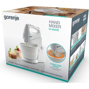 Mixer cu bol GORENJE M450WS, 2l, 450W, 5 trepte viteza, alb Mixer cu bol GORENJE M450WS, 2l, 450W, 5 trepte viteza, alb
