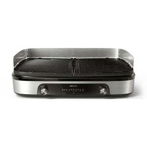 Gratar electric PHILIPS HD6222/90, 2400W, argintiu-negru Gratar electric PHILIPS HD6222/90, 2400W, argintiu-negru