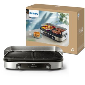 Gratar electric PHILIPS HD6222/90, 2400W, argintiu-negru Gratar electric PHILIPS HD6222/90, 2400W, argintiu-negru