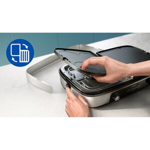 Gratar electric PHILIPS HD6222/90, 2400W, argintiu-negru Gratar electric PHILIPS HD6222/90, 2400W, argintiu-negru