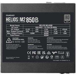 Sursa PC GAMDIAS Helios M2-850B, 850W, 120mm, 80 Plus Silver Sursa PC GAMDIAS Helios M2-850B, 850W, 120mm, 80 Plus Silver