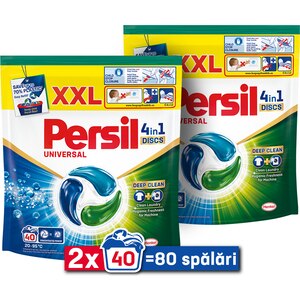 Detergent capsule PERSIL 4in1 Discs Universal, 2 x 40 spalari Detergent capsule PERSIL 4in1 Discs Universal, 2 x 40 spalari
