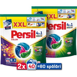 Detergent capsule PERSIL 4in1 Discs Color, 2 x 40 spalari Detergent capsule PERSIL 4in1 Discs Color, 2 x 40 spalari
