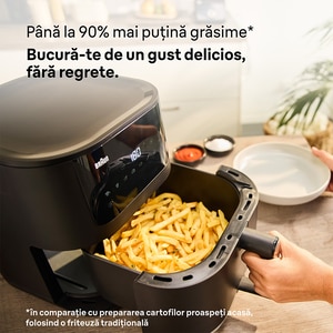 Friteuza cu aer cald BRAUN MultiFry 5 HF5030, 6l, 1.4kg, 1700W, negru-argintiu Friteuza cu aer cald BRAUN MultiFry 5 HF5030, 6l, 1.4kg, 1700W, negru-argintiu