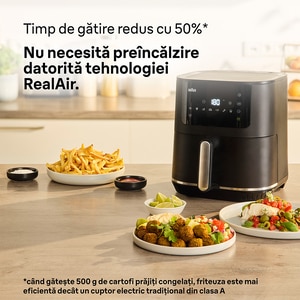 Friteuza cu aer cald BRAUN MultiFry 5 HF5030, 6l, 1.4kg, 1700W, negru-argintiu Friteuza cu aer cald BRAUN MultiFry 5 HF5030, 6l, 1.4kg, 1700W, negru-argintiu