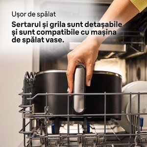 Friteuza cu aer cald BRAUN MultiFry 5 HF5030, 6l, 1.4kg, 1700W, negru-argintiu Friteuza cu aer cald BRAUN MultiFry 5 HF5030, 6l, 1.4kg, 1700W, negru-argintiu