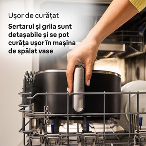 Friteuza cu aer cald BRAUN MultiFry 5 HF5050, 6l, 1.6 kg, 2000W, negru-argintiu Friteuza cu aer cald BRAUN MultiFry 5 HF5050, 6l, 1.6 kg, 2000W, negru-argintiu