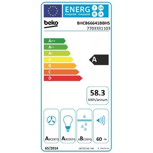 Hota decorativa BEKO BHCB66641BBHS, 1 motor, 700 m3/h, L 60 cm, inox Hota decorativa BEKO BHCB66641BBHS, 1 motor, 700 m3/h, L 60 cm, inox