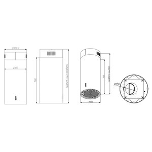 Hota insula TURBIONAIRE Dot 35 IB, 1 motor, 650 m3/h, L 38 cm, negru Hota insula TURBIONAIRE Dot 35 IB, 1 motor, 650 m3/h, L 38 cm, negru
