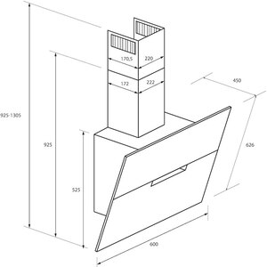 Hota decorativa HAIER HADG6DCS56B, 1 motor, 789 m3/h, L 60 cm, negru Hota decorativa HAIER HADG6DCS56B, 1 motor, 789 m3/h, L 60 cm, negru