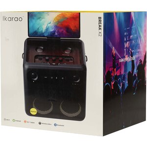 Boxa Portabila IKARAO Break-X2, 70W RMS, Bluetooth, Karaoke, Ecran 10.1", negru Boxa Portabila IKARAO Break-X2, 70W RMS, Bluetooth, Karaoke, Ecran 10.1", negru