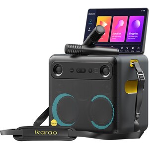 Boxa Portabila IKARAO Break-X2, 70W RMS, Bluetooth, Karaoke, Ecran 10.1", negru Boxa Portabila IKARAO Break-X2, 70W RMS, Bluetooth, Karaoke, Ecran 10.1", negru