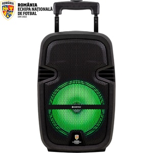 Boxa portabila VORTEX Echipa Nationala de Fotbal VO2614FRF, 30W, Microfon, Bluetooth, USB, Radio FM, negru Boxa portabila VORTEX Echipa Nationala de Fotbal VO2614FRF, 30W, Microfon, Bluetooth, USB, Radio FM, negru