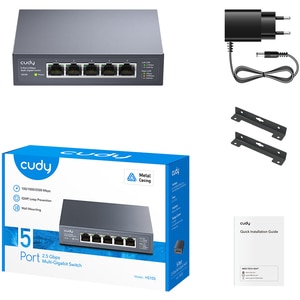 Switch CUDY HS105, 5 porturi, 2.5G, gri Switch CUDY HS105, 5 porturi, 2.5G, gri